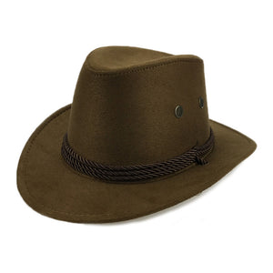 Suede West Cowboy Hat For Kids Casual Jazz Caps