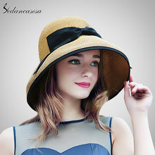 Load image into Gallery viewer, 2019 New Summer Wide Brim Beach Women Sun Straw Hat Elegant Cap