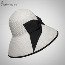 Load image into Gallery viewer, 2019 New Summer Wide Brim Beach Women Sun Straw Hat Elegant Cap