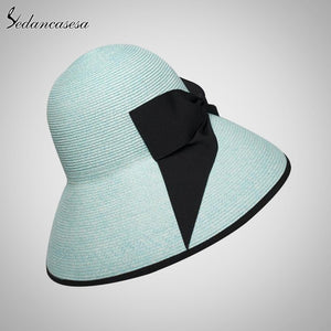 2019 New Summer Wide Brim Beach Women Sun Straw Hat Elegant Cap